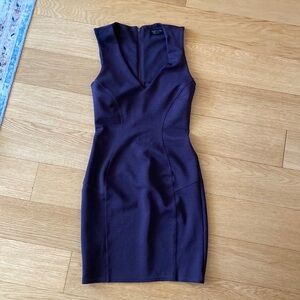 🖤 Topshop fitted midi deep v neck dress